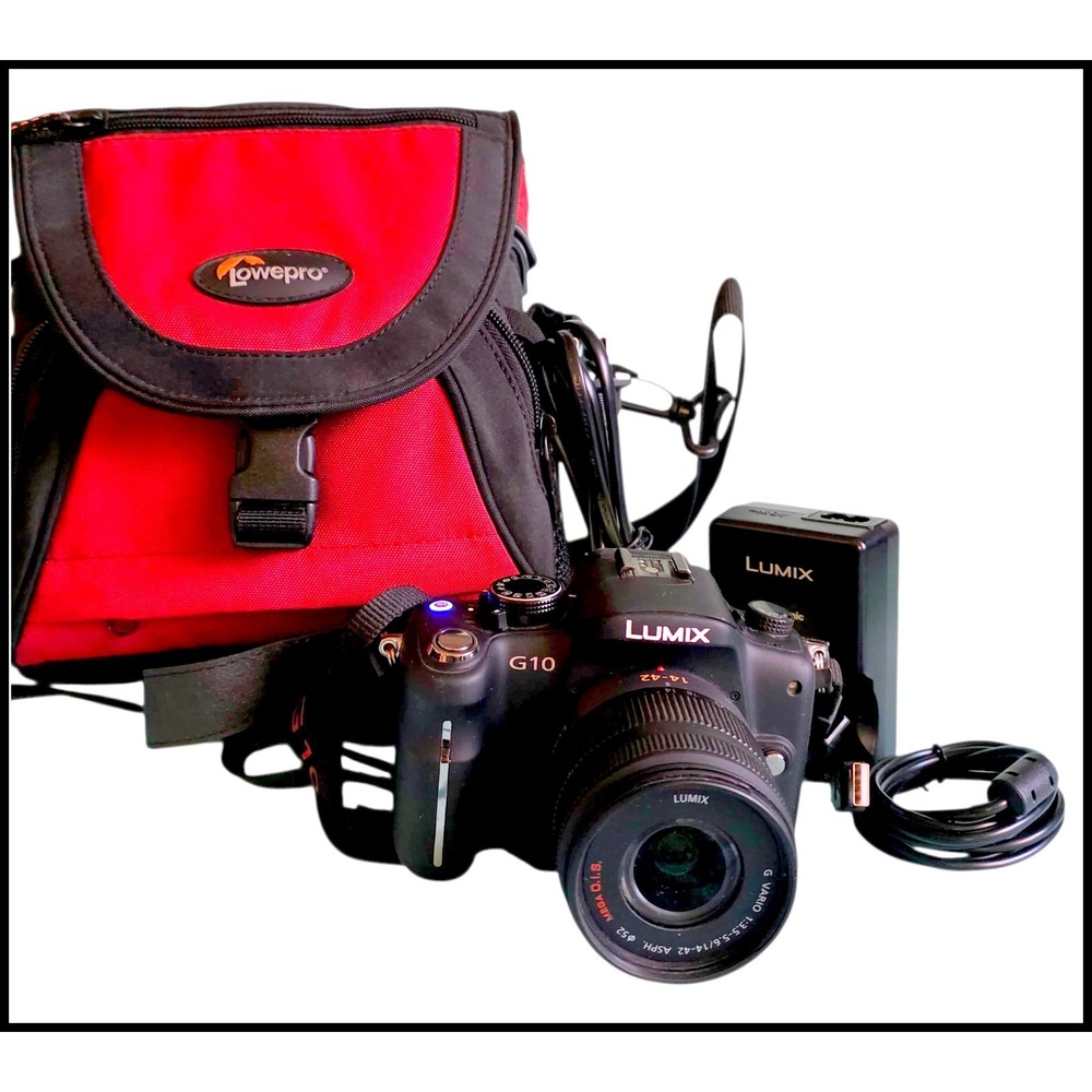 Panasonic G10 Mirrorless Camera 12.1MP with 14-42mm Lens Charger 16GB SD Card